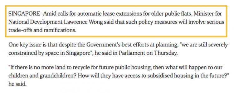 黄循财部长：新加坡政府得确保世代国人都负担得起住屋！