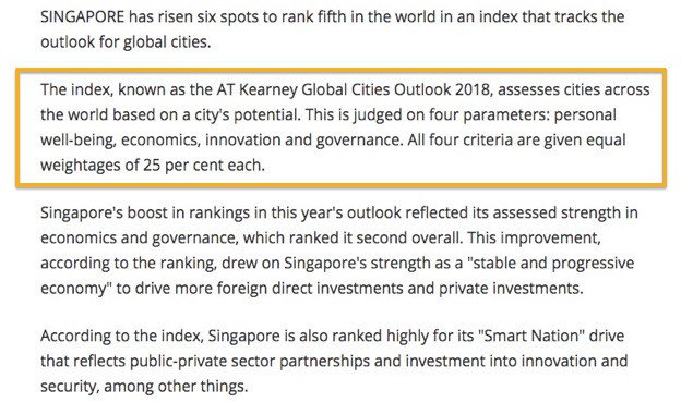 看这里！ 2017年全球宜居城市指数：新加坡排名第七！