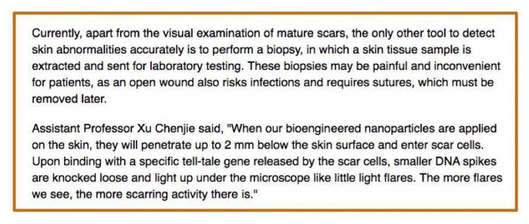 采用创新纳米金颗粒，有效探测并预防异常结疤？看这里！